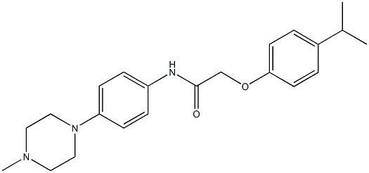 2-(4-isopropylphenoxy)-N-[4-(4-methyl-1-piperazinyl)phenyl]acetamide Struktur