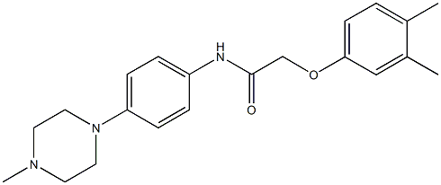 2-(3,4-dimethylphenoxy)-N-[4-(4-methyl-1-piperazinyl)phenyl]acetamide Struktur