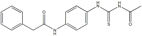 N-(4-{[(acetylamino)carbothioyl]amino}phenyl)-2-phenylacetamide Struktur