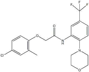 2-(4-chloro-2-methylphenoxy)-N-[2-(4-morpholinyl)-5-(trifluoromethyl)phenyl]acetamide Struktur