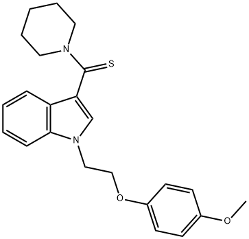 1-[2-(4-methoxyphenoxy)ethyl]-3-(1-piperidinylcarbothioyl)-1H-indole Struktur