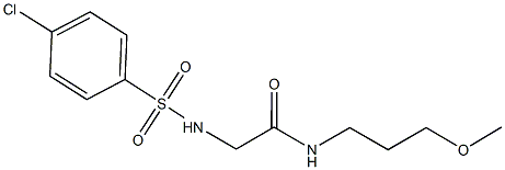 2-{[(4-chlorophenyl)sulfonyl]amino}-N-(3-methoxypropyl)acetamide Struktur