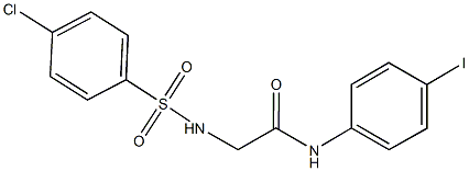 2-{[(4-chlorophenyl)sulfonyl]amino}-N-(4-iodophenyl)acetamide Struktur