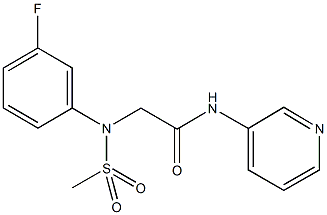 2-[3-fluoro(methylsulfonyl)anilino]-N-(3-pyridinyl)acetamide Struktur