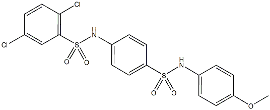 2,5-dichloro-N-{4-[(4-methoxyanilino)sulfonyl]phenyl}benzenesulfonamide Struktur