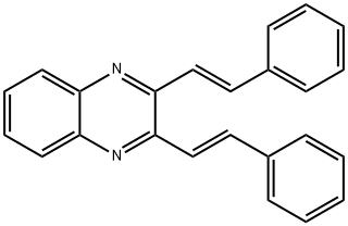 2,3-bis(2-phenylvinyl)quinoxaline Struktur