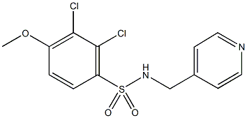 2,3-dichloro-4-methoxy-N-(4-pyridinylmethyl)benzenesulfonamide Struktur