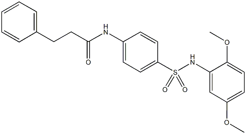 N-{4-[(2,5-dimethoxyanilino)sulfonyl]phenyl}-3-phenylpropanamide Struktur