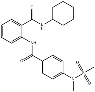 N-cyclohexyl-2-({4-[methyl(methylsulfonyl)amino]benzoyl}amino)benzamide Struktur