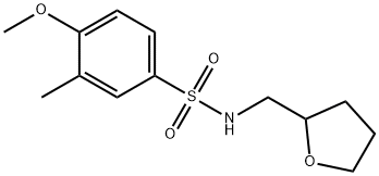 4-methoxy-3-methyl-N-(tetrahydro-2-furanylmethyl)benzenesulfonamide Struktur