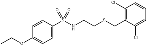 N-{2-[(2,6-dichlorobenzyl)sulfanyl]ethyl}-4-ethoxybenzenesulfonamide Struktur