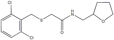 2-[(2,6-dichlorobenzyl)sulfanyl]-N-(tetrahydro-2-furanylmethyl)acetamide Struktur