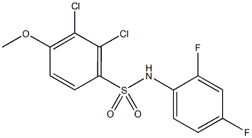 2,3-dichloro-N-(2,4-difluorophenyl)-4-methoxybenzenesulfonamide Struktur