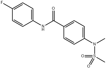 N-(4-fluorophenyl)-4-[methyl(methylsulfonyl)amino]benzamide Struktur