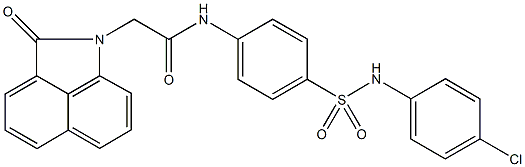 N-{4-[(4-chloroanilino)sulfonyl]phenyl}-2-(2-oxobenzo[cd]indol-1(2H)-yl)acetamide Struktur