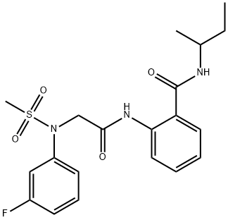 N-(sec-butyl)-2-({[3-fluoro(methylsulfonyl)anilino]acetyl}amino)benzamide Struktur