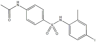 N-{4-[(4-iodo-2-methylanilino)sulfonyl]phenyl}acetamide Struktur