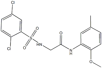 2-{[(2,5-dichlorophenyl)sulfonyl]amino}-N-(2-methoxy-5-methylphenyl)acetamide Struktur