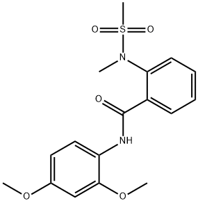 N-(2,4-dimethoxyphenyl)-2-[methyl(methylsulfonyl)amino]benzamide Struktur