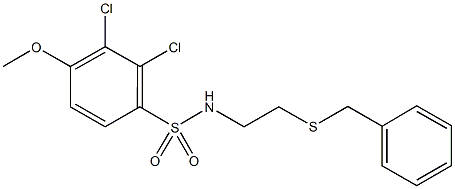 N-[2-(benzylsulfanyl)ethyl]-2,3-dichloro-4-methoxybenzenesulfonamide Struktur