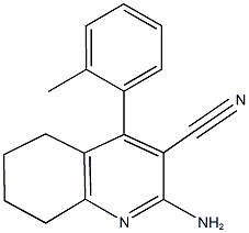 2-amino-4-(2-methylphenyl)-5,6,7,8-tetrahydro-3-quinolinecarbonitrile Struktur