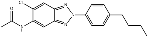 N-[2-(4-butylphenyl)-6-chloro-2H-1,2,3-benzotriazol-5-yl]acetamide Struktur