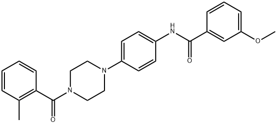 3-methoxy-N-{4-[4-(2-methylbenzoyl)-1-piperazinyl]phenyl}benzamide Struktur