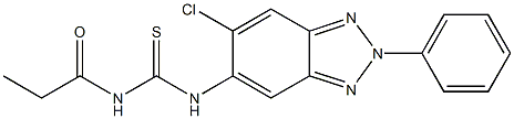 N-(6-chloro-2-phenyl-2H-1,2,3-benzotriazol-5-yl)-N'-propionylthiourea Struktur