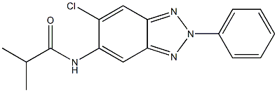 N-(6-chloro-2-phenyl-2H-1,2,3-benzotriazol-5-yl)-2-methylpropanamide Struktur