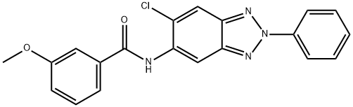 N-(6-chloro-2-phenyl-2H-1,2,3-benzotriazol-5-yl)-3-methoxybenzamide Struktur