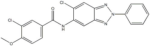 3-chloro-N-(6-chloro-2-phenyl-2H-1,2,3-benzotriazol-5-yl)-4-methoxybenzamide Struktur