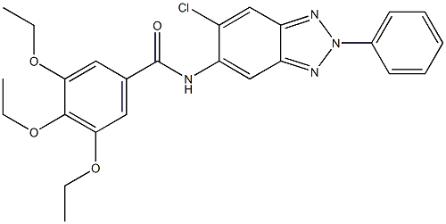 N-(6-chloro-2-phenyl-2H-1,2,3-benzotriazol-5-yl)-3,4,5-triethoxybenzamide Struktur