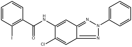 N-(6-chloro-2-phenyl-2H-1,2,3-benzotriazol-5-yl)-2-iodobenzamide Struktur