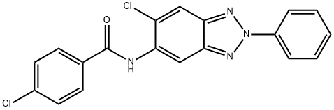 4-chloro-N-(6-chloro-2-phenyl-2H-1,2,3-benzotriazol-5-yl)benzamide Struktur