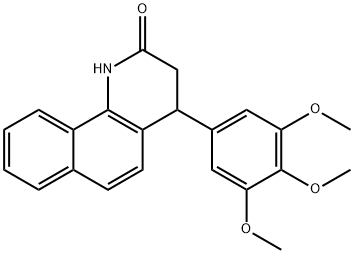 4-(3,4,5-trimethoxyphenyl)-3,4-dihydrobenzo[h]quinolin-2(1H)-one Struktur