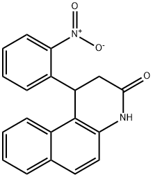 1-{2-nitrophenyl}-1,4-dihydrobenzo[f]quinolin-3(2H)-one Struktur