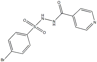 4-bromo-N'-isonicotinoylbenzenesulfonohydrazide Struktur