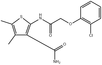 2-{[(2-chlorophenoxy)acetyl]amino}-4,5-dimethyl-3-thiophenecarboxamide Struktur