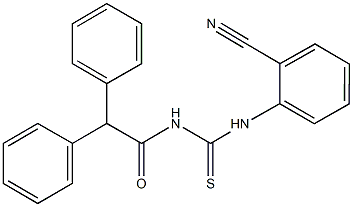 N-(2-cyanophenyl)-N'-(diphenylacetyl)thiourea Struktur