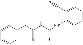 N-(2-cyanophenyl)-N'-(phenylacetyl)thiourea Struktur