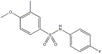 N-(4-fluorophenyl)-4-methoxy-3-methylbenzenesulfonamide Struktur