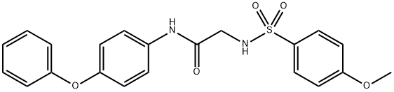 2-{[(4-methoxyphenyl)sulfonyl]amino}-N-(4-phenoxyphenyl)acetamide Struktur