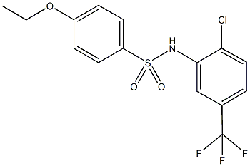 N-[2-chloro-5-(trifluoromethyl)phenyl]-4-ethoxybenzenesulfonamide Struktur