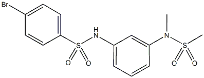 4-bromo-N-{3-[methyl(methylsulfonyl)amino]phenyl}benzenesulfonamide Struktur