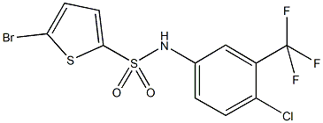 5-bromo-N-[4-chloro-3-(trifluoromethyl)phenyl]-2-thiophenesulfonamide Struktur