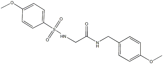 N-(4-methoxybenzyl)-2-{[(4-methoxyphenyl)sulfonyl]amino}acetamide Struktur