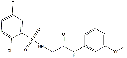 2-{[(2,5-dichlorophenyl)sulfonyl]amino}-N-(3-methoxyphenyl)acetamide Struktur