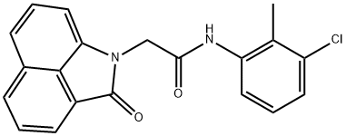 N-(3-chloro-2-methylphenyl)-2-(2-oxobenzo[cd]indol-1(2H)-yl)acetamide Struktur