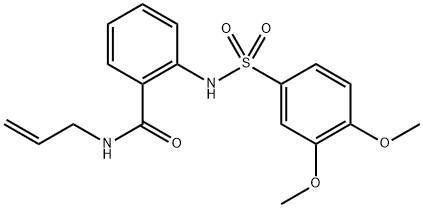 N-allyl-2-{[(3,4-dimethoxyphenyl)sulfonyl]amino}benzamide Struktur