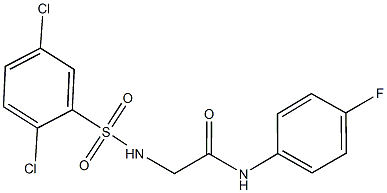 2-{[(2,5-dichlorophenyl)sulfonyl]amino}-N-(4-fluorophenyl)acetamide Struktur